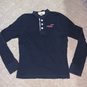 Men's navy blue long sleeve tee